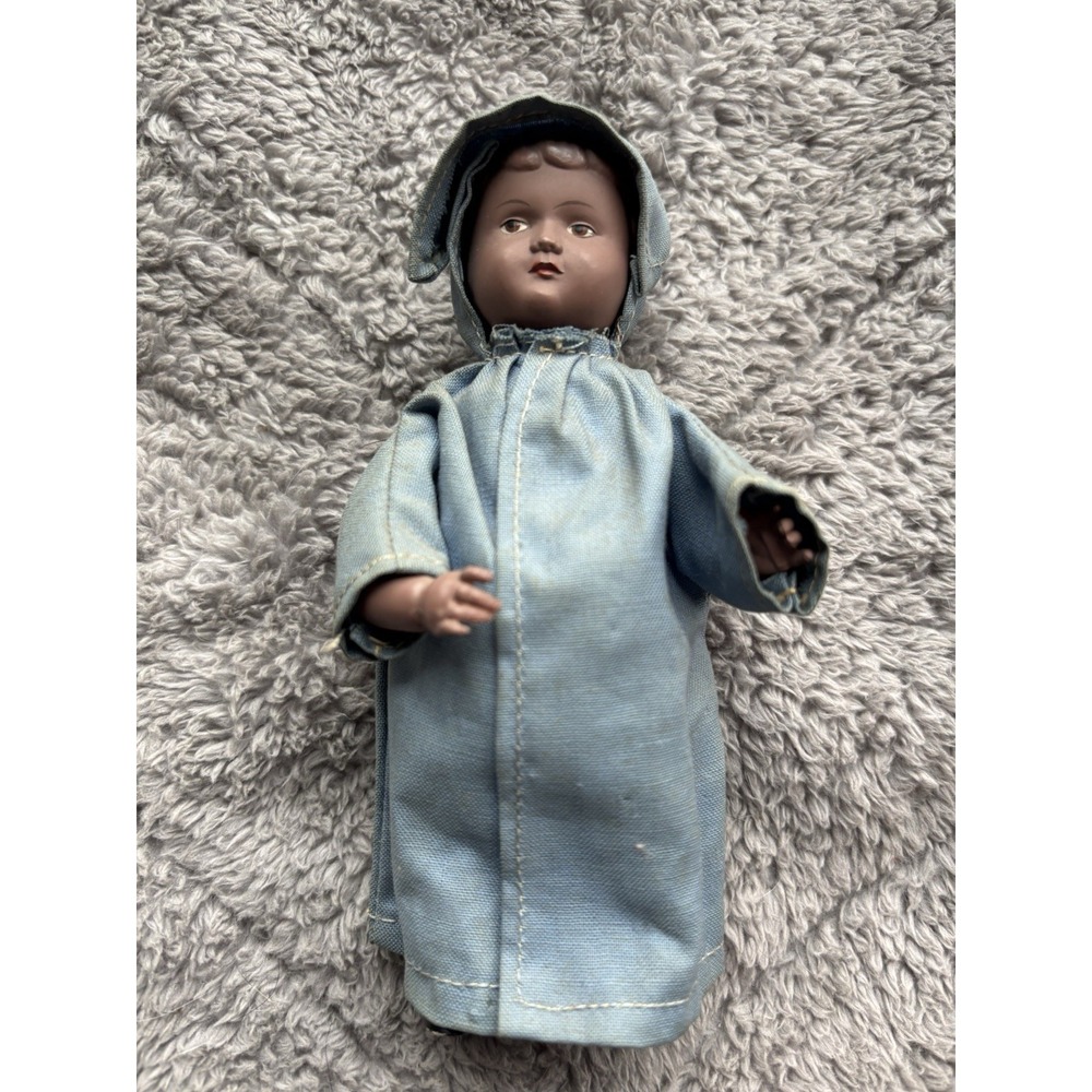 Vintage Celluloid Baby Doll Wind Up Creeping Vibrating Germany 6"‎ Tall Pre-WWII